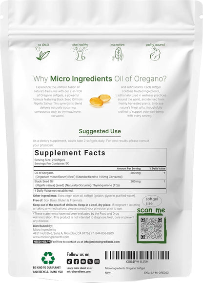 Aceite de Orégano en Softgels — 90 cápsulas